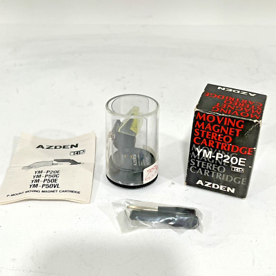 ICONIC AZDEN YM-P20E T4P MM P-MOUNT ELLIPTICAL CARTRIDGE W/ 1/2'' ADAPTER-NOS