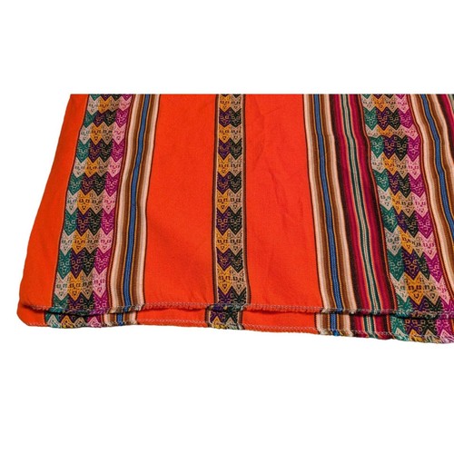 Table Cover Peruvian Native 48 by 42 Inches Red Native Pattern - Picture 2 of 10