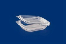 Feinkostbecher-Rechteck- / Verpackungsbecher 125ml mit anhängendem Deckel 50-500