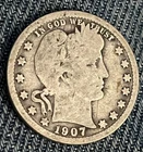 1907 barber Quarter ,  Good