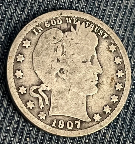 1907 barber Quarter ,  Good