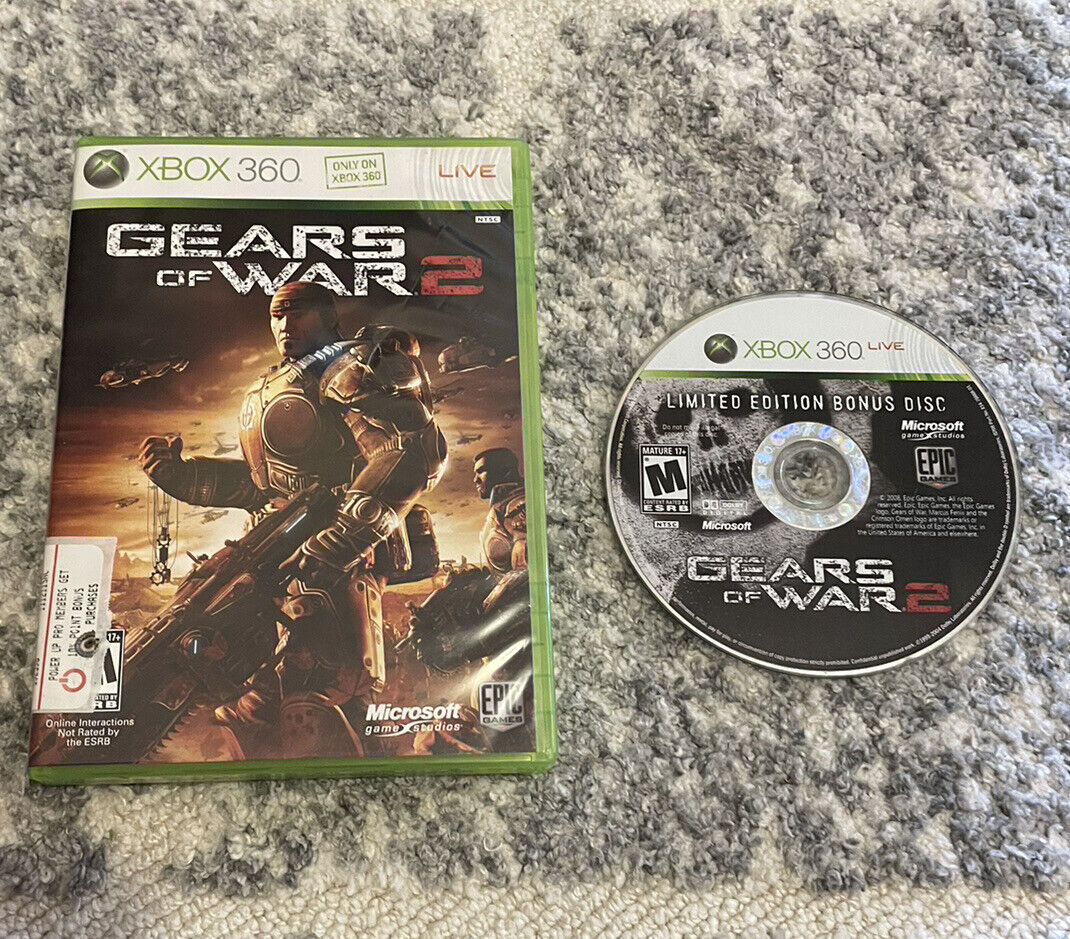 Gears Of War (Platinum Hits) (Bonus- GoW 2) Xbox 360 (Brand New Factory  Sealed U 882224743068