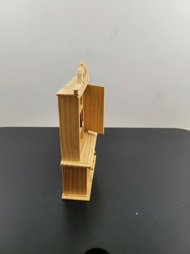 Vintage Dollhouse Furniture Miniatures Unfinished Wood BOOKCASE 1:12 Scale - Picture 5 of 10
