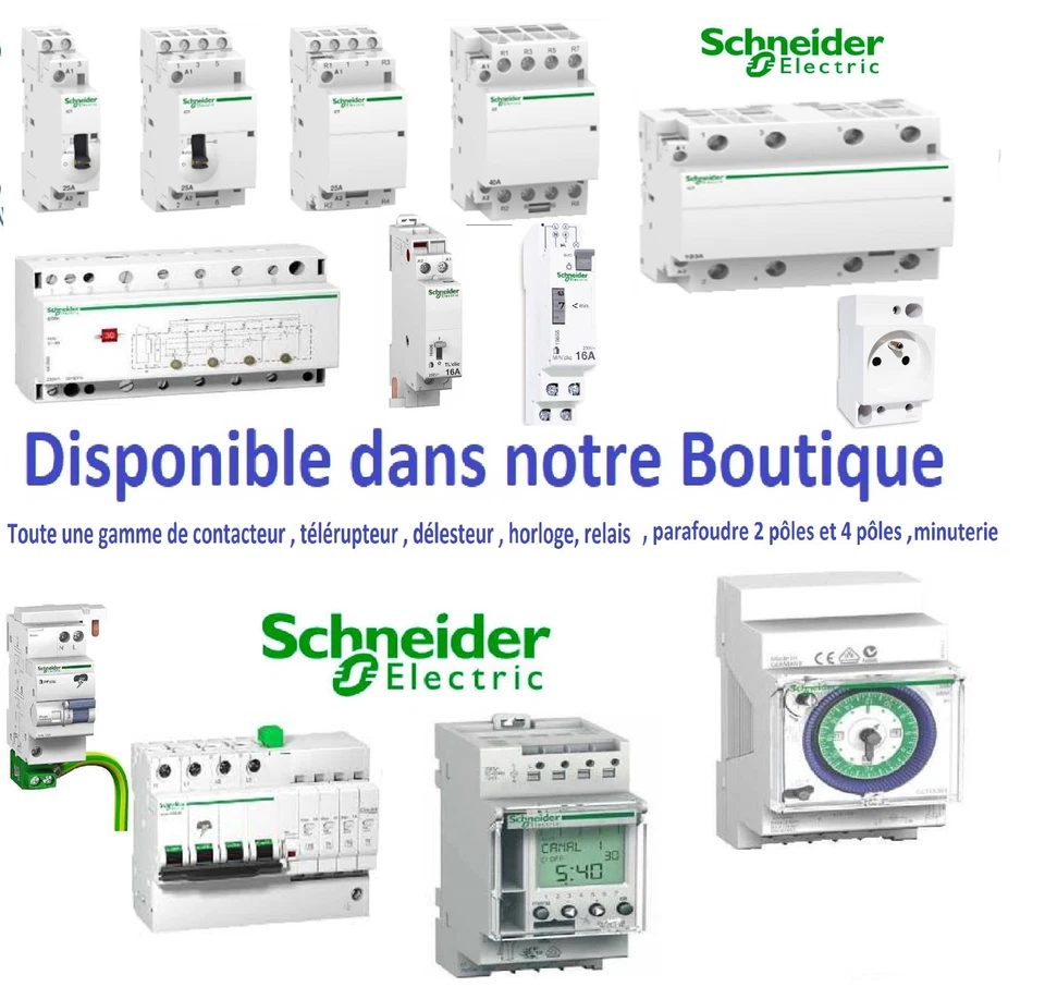 Disjoncteur 1P+N 2A-10A-16A-20A-32A Interrupteur dif A-AC 2x40A-2x63A Schneider - Photo 3/4