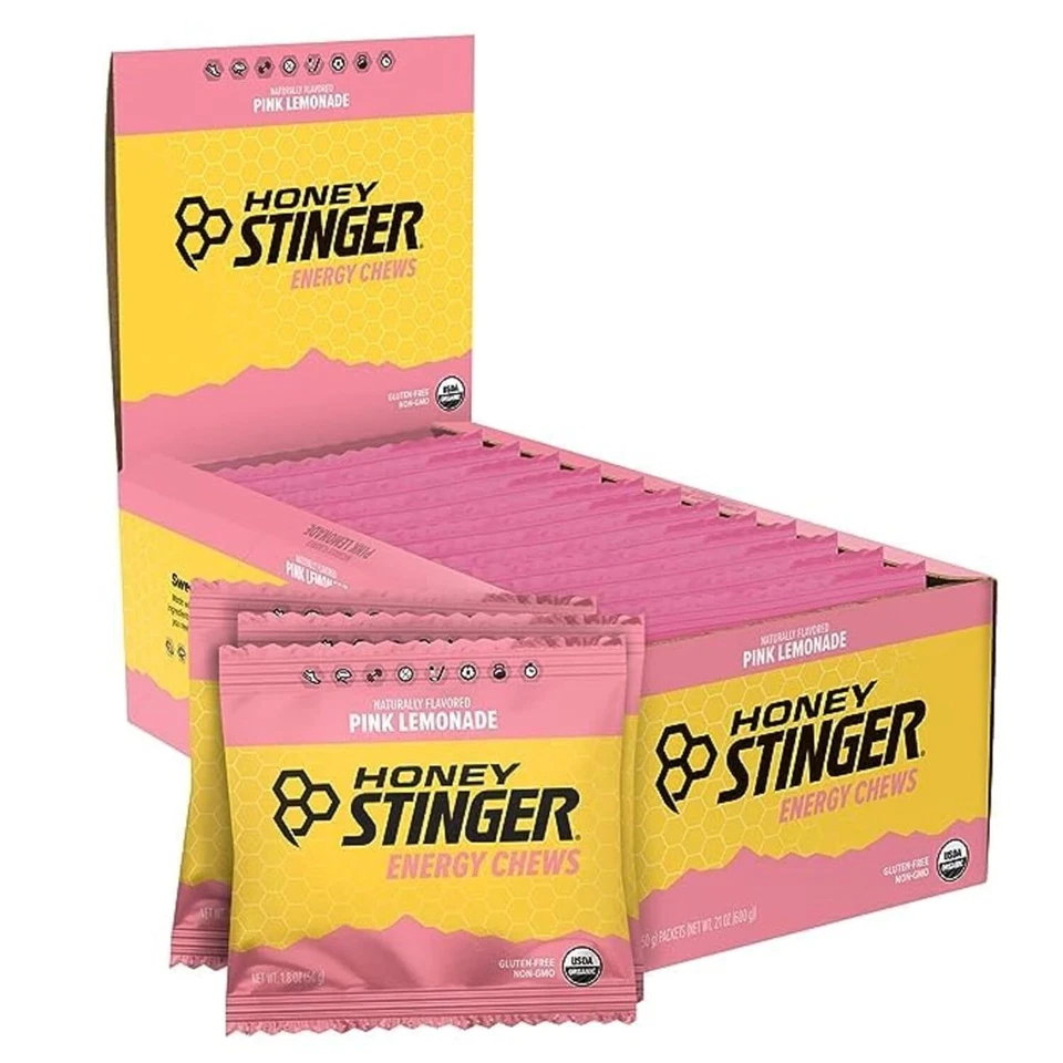 Paquete de 4 Honey Stinger Energy Chews limonada rosa 1,8 OZ Foto 3 de 4