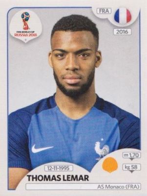 Panini Sticker Fußball WM 2018 Russia Nr. 203 Thomas Lemar FRA France Bild NEU