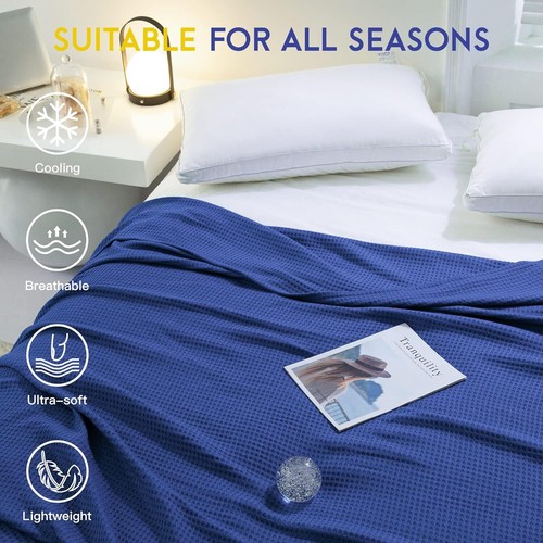 Best Cooling Blanket No Night Sweat Hot Sleepers Breathable Summer Bed Comforter - Picture 80 of 116