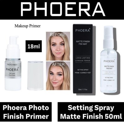 Phoera Matte Makeup Setting Spray & Face Primer Makeup Base Oil Control Fixer