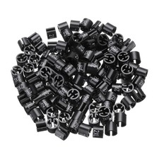 Clothes Hanger Marker 2XL Size Tag Fit 3mm Rod Black, Pack of 150