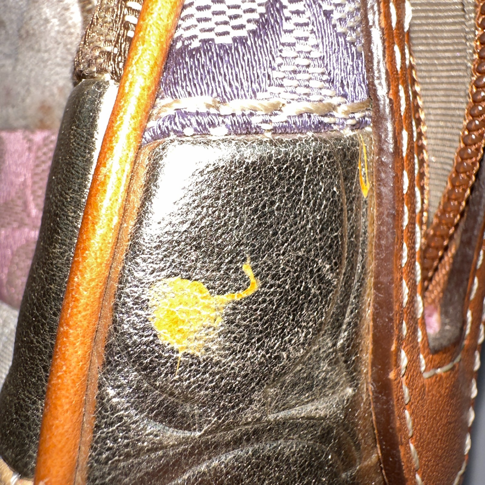 Coach Signature Multicolored Patchwork Pouch Make… - image 9