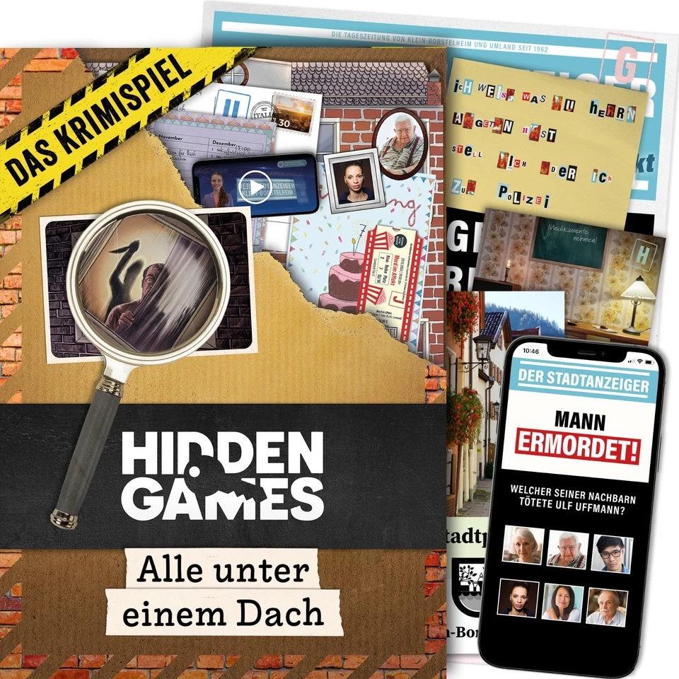 HIDDEN INDUSTRIES Hidden Games – Alle unter einem Dach - Deutsch - Realistisches Krimispiel