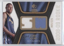 2008-09 SP Rookie Threads Rookie Threads Gold 65/125 Sonny Weems #RT-SW 0a1