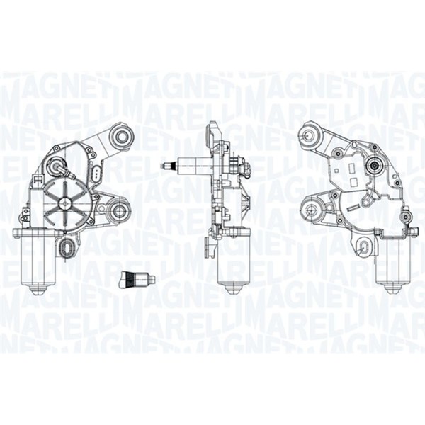 Scheibenreinigung, Scheibenwischermotor Magneti Marelli 064075400010-image