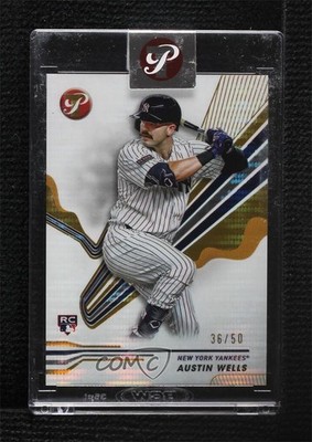 2024 Topps Pristine Gold Pristine Pulsar Refractor 36/50 Austin Wells #177 ob9