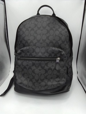 Coach 2736 West Rucksack aus Signature Canvas anthrazit schwarz gebraucht original