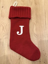 Wondershop Target Red Knit Christmas Stocking Letter J Monogram 18