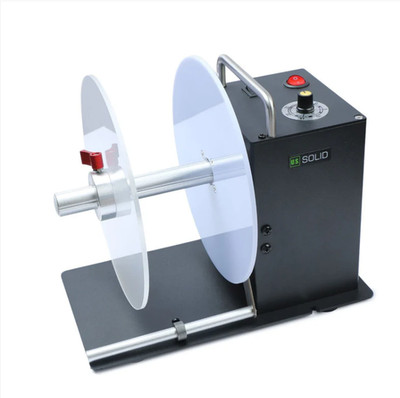 U.S. Solid Automatic Label Rewinder, 1''/1.5''/3'' Core Holder, Max Label Width 4.