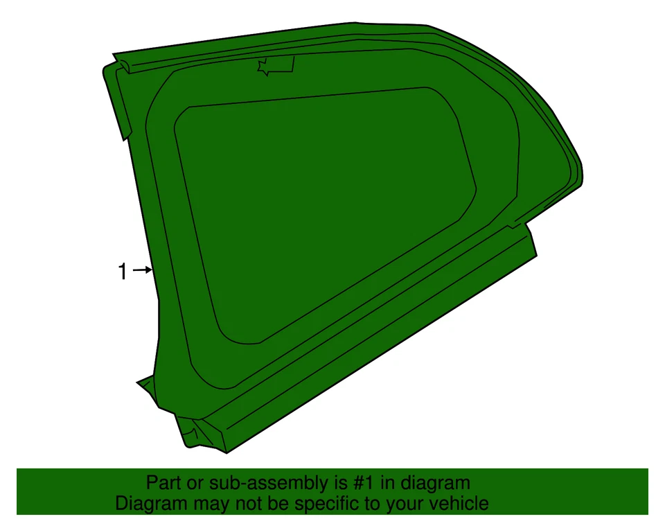 Nissan 370Z 2009-2020 genuino - cuarto de vidrio 83306-1EA0A Foto 2 de 2