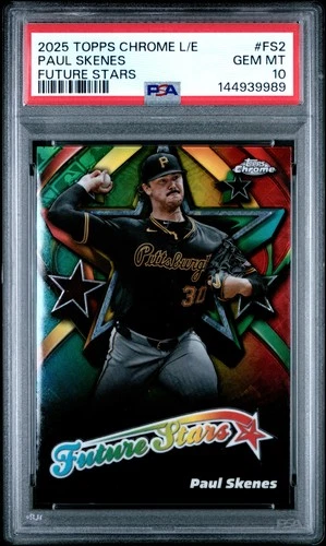 144939989 Paul Skenes 2025 Topps Chrome #FS-2 Future Stars PSA 10