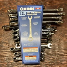 QUINN SAE 13 Piece 100T Ratcheting Wrench Set Item 58934 🔥NEW🔥