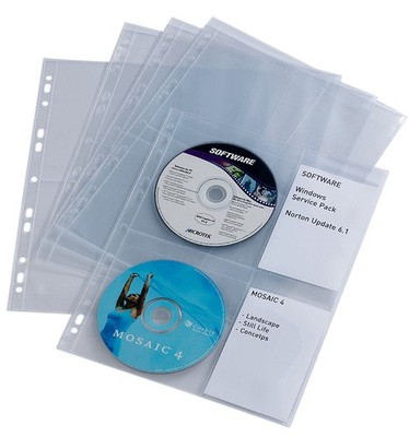 DURABLE CD /DVD Hülle COVER LIGHT M für 4 CD's PP DIN A4 10 Hüllen