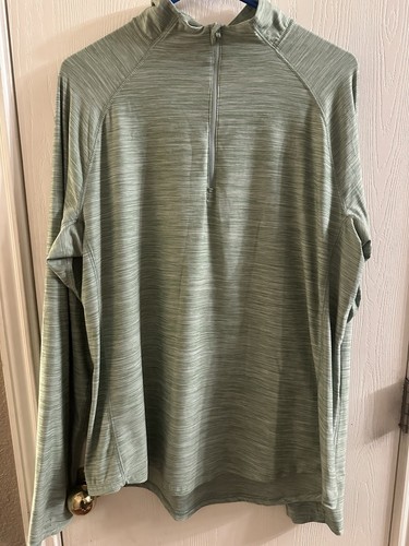 ALL IN MOTION Men's 1/4 Zip Pullover Sweatshirt Sz L Green Long Sleeve... - Picture 5 of 7