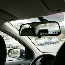 I Love You Drive Safe Vinyl Sticker for Car Rearview Mirror Window 3pcs Kit