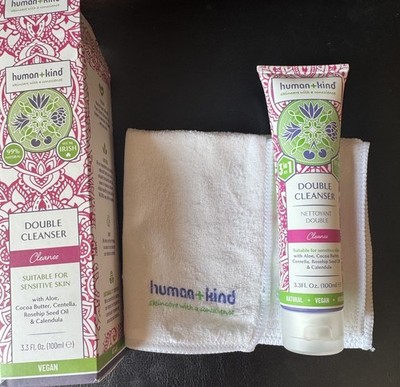 Human + Kind Double Cleanser-Suitable For Sensitive Skin W/ Free Cleansing Cloth