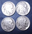 1920-P  1929-S  1936-P  1936-S 5C Indian Head Buffalo Nickels Lot of 4