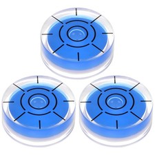 3pcs Round Bubble Level 32x12mm Mini Circular Precision Spirit Levels, Blue