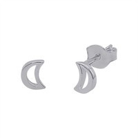Ohrstecker Offene Mondsichel 925 Silber Minimalistisch Himmlisch - Silverly