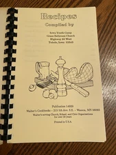 Vtg 1980’s Toledo Iowa Cook Book Grace Believers Church Camp Youth