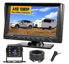 FEISIKE Dual RV Backup Camera 7" HD 1080P Display Wired Connection ADC723