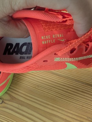 Nike Rival Waffle Track XC Running Shoes Bright Orange Green  display picture 2