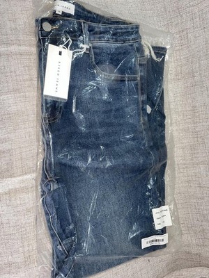 RISEN 1X High Rise Wide Leg Denim Dark RDP5344