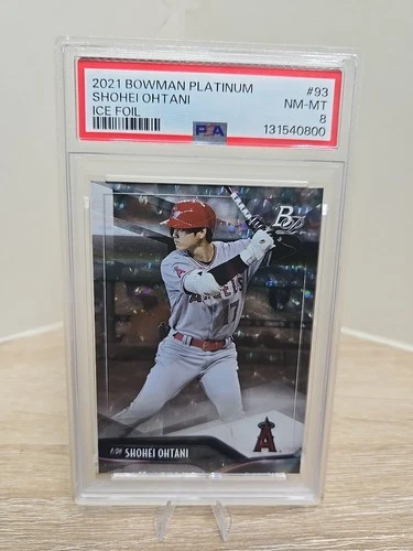 2021 Bowman Platinum Shohei Ohtani Ice Foil #93 PSA 8