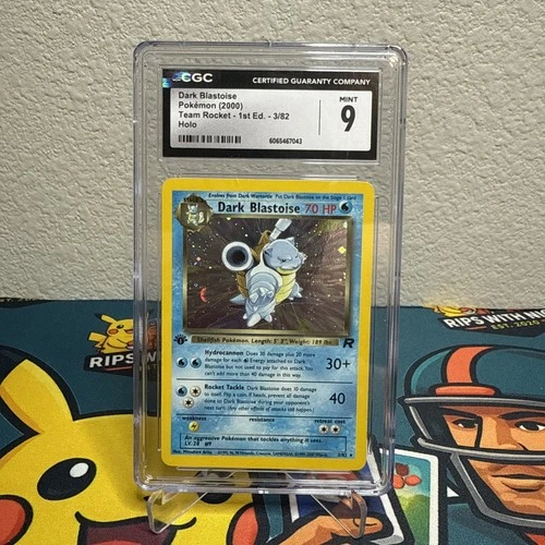 CGC 9 MINT Dark Blastoise 2000 Team Rocket 1st Edition 3/82 Holo Pokemon Card