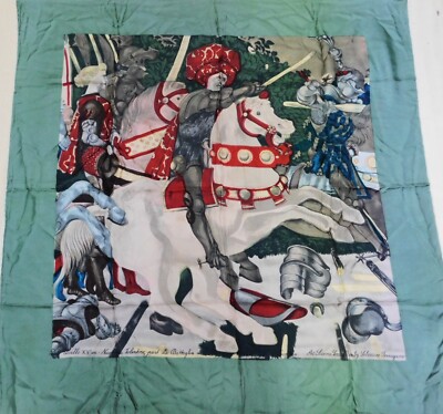 FOULARD 100% PURA SETA SILK VINTAGE DONNA SALVATORE FERRAGAMO (115