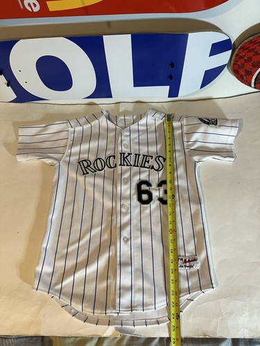 Colorado Rockies Authentic Jersey Majestic Youth Size Medium #63 Betancourt - Picture 6 of 11
