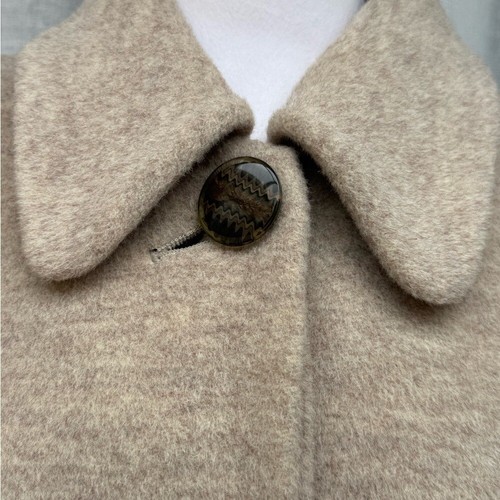 Jaeger Elegant Long Tan Wool Warm Coat - Picture 6 of 13