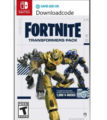 NEU DLC für Fortnite Transformers Pack Code 1000 V-Bucks Nintendo Switch Spiel