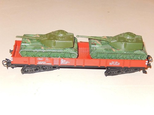Märklin Spur HO 4473 Gondel mit 2 Panzern Hot Wheels 1974 Germany NOS - Bild 2 von 8