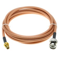 RG142 Cable BNC Male to SMA Female Bulkhead Lot RF Pigtail Jumper Double Shield