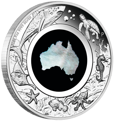 Australian 2021 1oz Silver Proof $1 MOTHER OF PEARL Coin Great