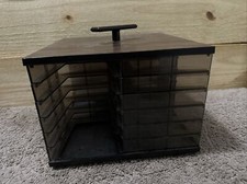 Vintage 24 8 Track Tape Caddy Rotating Spinning Storage Case