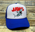 Jaws Mens Trucker Hat Black Snapback 1975 Shark Horror Movie Cult Classic Cap