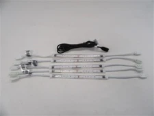 XK GLOW MULTICOLOR LED 5 LIGHT STRIPS & 1 HARNESS BLACK 6' FEET CAR / MOTORCYCLE