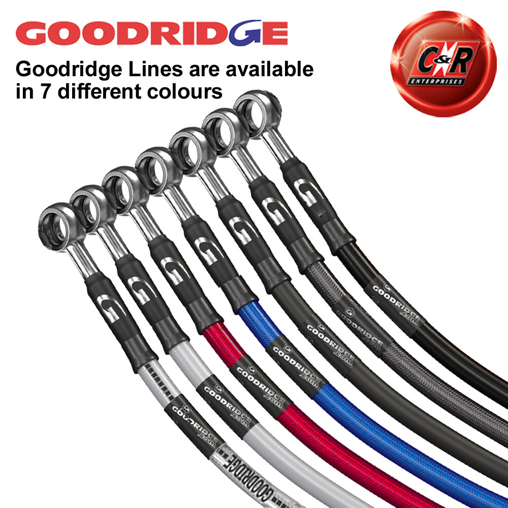 Fits KAWASAKI Z1B 73-75 Goodridge Stainless Clear Front Fits KAWASAKI Z1B 73-75 Goodridge Stainless Clear Front