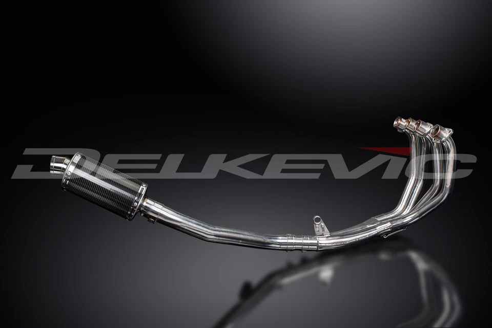 Honda CBR600F Sport 2001-2003 Complete Exhaust 4-1 9" Oval Carbon Muffler - Image 3 of 4