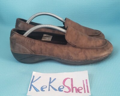 Merrell Parma Brown Leather Slip-On Loafers Womens Size 8